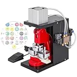 YANGYMM Pneumatische Knopfmaschine, Automatische Anstecknadelmaschine, FußPedalsteuerung, DIY-Knopfpresse Zum Ausschneiden, Schnelle Produktion, für Bastelprojekte 75MM