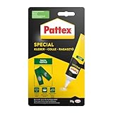 Pattex Spezialkleber Textil, wasch- und bügelbeständiger Textilkleber, Stoffkleber für Baumwolle, Leder, Jeans und mehr*, schnell trocknender Kleber, 20g