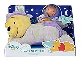 Simba 6315874904 - Winnie Puuh, Bär, Kuscheltier als (Keine Vorschläge), mit Gute-Nacht-Melodie, leuchtet im Dunkeln, 30 cm, für Babys ab dem ersten Monat