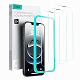 ESR für iPhone 16e/iPhone 14/13/13 Pro für Panzerglas, Displayschutzfolie 3 Stück, gehärtete Glasfolie mit einfachem Befestigungswerkzeug, 9H Härte, Vollbildschirm Schutzfolie, HD klar, kratzfest