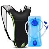 GIEMIT Trinkrucksack, Trinkrucksack mit 2 l Wasserblase für...