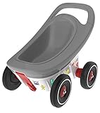 BIG - Buggy - 3-in-1 Multifunktions-Anhänger, Lauflernwagen mit verstellbarer Bremsfunktion, inklusive 4 Flüsterräder, Bobby Car Anhänger, für Kinder ab 1 Jahr