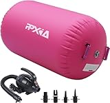 PPXIA Aufblasbare Air Roll Air Barrel Gymnastik Tumbling Matten, Airspot Gymnastikmatte mit Pumpe, Gymnastik Zylinder Turnmatte Trainingsmatte für Zuhause, Taekwondo, Yoga, Gym, Fitness