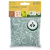 GRÜNSPECHT Traubenkern-Kissen 12x12cm, Wärmekissen für...