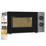 Exquisit Mikrowelle, 24,5 cm Drehteller, 20 Liter, 700 Watt, 5 Leistungsstufen, Timer, Auftaufunktion, klein, MW850-070 grau