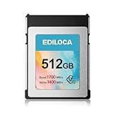 Ediloca EF5 512GB CFexpress Typ B-Speicherkarte R: 1700MB/s W: 1400MB/s Erfassen Sie RAW 8K- und 4K-HD-Videos