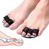 Pozpo Tech Hammerzehen Korrektur Schiene für Damen, passend für den 2., 3. und 4. Zeh – (M-Schwarz) – 1 Paar