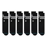 Stance Vital Crew Sock 6er Pack für Damen und Herren, Schwarz, Large