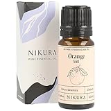 Nikura Orangenöl Süß - 10ml | Ätherisches Öl | 100% reines natürliches Öl | perfekt für Aromatherapie, Diffusoren, Ölbrenner