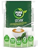 Pure Via Stevia Süßstoff 1kg | Zuckerfrei, Keto-Freundliche & Null Kalorien Zuckerersatz