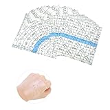 Wasserdicht Transparent Bandage,Duschpflaster Wasserfest Pflaster Patchwork, 100 Stück Tattoo Pflaster Folie Heilung 10 * 12cm, Second Skin, Medizinisches Klebeband, Ideal zum Duschen, Sport, Baden