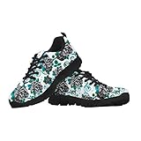 chaqlin Stilvolle Laufschuhe für Damen, Mädchen, modische Netz-Turnschuhe, leicht, Sport, Fitnessstudio, Sneaker, mehrere Farben, Stylish Floral 2, 42.5 EU