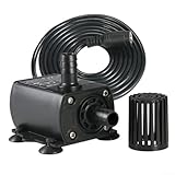 Bürstenlose Mini-Tauchpumpe DC12V mit einstellbarem Durchfluss, IP68 wasserdicht, 5 5 x 2 1 mm Stecker, geräuscharmer Betrieb für Aquarium, Brunnen und Kühlsysteme