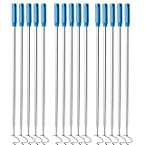 0,7 mm Kugelschreiberminen, mittlere Spitze, Metall, glattes Schreiben, austauschbare Tinte, Schreibwaren, kompatibel für Cross-Kugelschreiber-Ersatz (11,7 cm M) (Blau, 15)