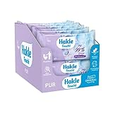 Hakle Feucht Pur im 12er-Pack, 504 Tücher (12 x 42 Blatt), pflegendes feuchtes Toilettenpapier, feuchte Tücher mit 99% Wasser, schnell wasserlösliche Feuchttücher