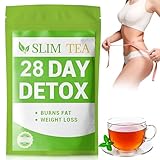 Detox Tee zum Abnehmen, 28 Tage Detox Tee mit Grüner Tee, Lotusblatt, Cassiasamen, Moringasamen, Maulbeerblatt, Natürliche Sanfte Kräutermischung