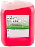 Hygiene Vos Sanitärreiniger 5 Liter. Entfernt Kalk von Armaturen, Fliesen, Duschabtrennungen sowie Urinstein und Wasserstein. Geeignet für Hochdruckreiniger