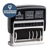 STEMPEL-FABRIK Datumstempel S120/WD/Selbstfärbender Stempel mit Datum & Texten (Eingangstempel, Bezahltstempel, Datumsstempel)