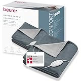 Beurer HD 75 Dark Grey Heizdecke, kuschelig weiche Wärmezudecke, 6 Temperaturstufen, maschinenwaschbar, mit Abschaltautomatik und besonders sicher, dunkelgrau, 180 x 130 cm