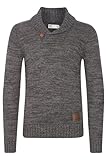 !Solid Phil Herren Winter Pullover Strickpullover Grobstrick Pullover mit Schalkragen In Melange-Optik, Größe:L, Farbe:Dark Grey (2890)