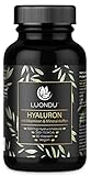 Hyaluron Kapseln hochdosiert 500mg 90 Stück (3 Monate) Hyaluronsäure mit Vitamin C, Zink, Selen, Vitamin B2 - Laborgeprüft, Vegan, hergestellt in DE