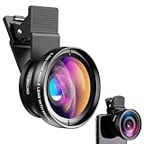 2 in 1 Handy Objektiv,0.45X Weitwinkelobjektiv und 15X Makroobjektiv,Makro Objektiv Handy,Handy Objektiv,für iPhone Android Meisten Handys und Tablets