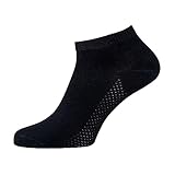 Nur Der Bambus Sneaker Socken besonders weich & atmungsaktiv Bambussocken optimales Fußklima Herren, schwarz, 43/46