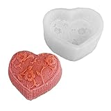 Paste Form Presse Backutensilien Lebensmittelqualität Silikon 3D Blume Herz Form Kuchen Dekoration Geschenk für Valentinstag Silikon Kuchenformen zum Backen