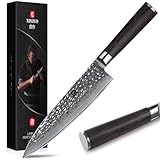 XINZUO 20.1cm Kochmesser,Scharf Profi Damaststahl Gyuto Multifunktions Chefmesser Küchenmesser mit Ergonomischer Pakkaholz Griff- He Serie