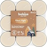 Bolsius - Silent Night - Duft Theelichter - 18 Stück - Brenndauer von 4 Stunden - Natürliche Extrakte – Enthält Veganes Wachs – Ohne Palmöl
