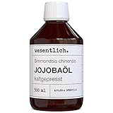 wesentlich. Jojobaöl kaltgepresst, nativ 500ml - 100% reines Jojobaöl - für Haut und Haare, Gesicht und Nägel 500ml