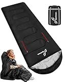 Schlafsack, Sportneer Anziehbarer Deckenschlafsäcke 220 x 85 cm tragbarer 3-4 Jahreszeiten-Schlafsack mit Reißverschluss für Arme und Füße, für Erwachsene Camping Wandern Reisen