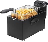 Bestron Öl-Fritteuse mit Kaltzonentechnologie, Fritteuse...