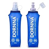 DORNNA® - 2x1 TPU Faltbare Trinkflaschen, Soft Flask, Wasserflasche BPA-Frei Sportflasche für Trinkrucksack, Fahrrad, Wandern,Joggen,Camping und Klettern. (500ml x 2)