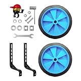 Perfeclan Stützräder für Kinderfahrräder, strapazierfähig, universell, für 12' 14' 16' 18' 20' Fahrradzubehör Zusatzräder, Blau