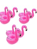 9 Stück Kleine Flamingo Getränkehalter, Little Elf/Weihnachtswichtel Zubehör, Aufblasbare Getränkehalter für Whirlpool, Mini-Flamingo Schwimmender Getränkehalter, Getränkehalter für Schwimmbad