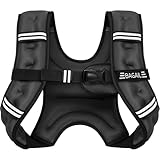 BAGAIL Gewichtsweste für Krafttraining, Brustumfang einstellbar, praktische Tasche, Gewichtswesten aus Eisensand, ideal für Fitnessstudio-Workouts, Yoga-Training und Aerobic-Übungen