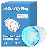 Shelly AZ Plug Weiß - WLAN Smarte-Steckdose, Leistungsmessung, 12A, 2500W, Frustration-Free Setup, Zeitschaltuhr, Alexa-Zertifizierter Stecker, Smart Home, Kein Hub Erforderlich, Heizung & Kühlung