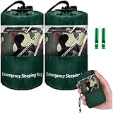 Outdoor Survival Schlafsack Bivvy, leicht, wasserdicht, winddicht, Mylar-Stoff mit Wärmespeicherungstechnologie, für Camping und Wandern (Set 3)