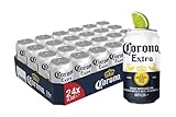 Corona Extra Premium Lager Dosenbier, EINWEG, Internationales Lager Bier (24 X 0.33 l)