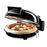 GOURMETmaxx Pizza-Maker & Minibackofen | Mit Pizzastein & Temperatureinstellung - bis zu 420°C | Ideal als elektrischer Pizza-Ofen, Bread-Maker oder für Flammkuchen | 1800W [30cm ⌀]