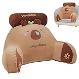 Rückenkissen, Lesekissen, Capybara, gefüllt mit Armlehnen, weiches und zartes Plüschkissen für Sofa, Wohnzimmer, Kinderzimmer