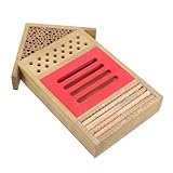 Kisangel Bienenhotel aus Hochwertigem Material Langlebiges Insektenhaus mit Lustigem Design Wetterfest für Garten Balkon als Nistplatz für Wildbienen Geeignet