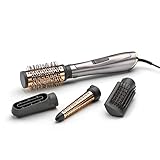 BaByliss Air Style 1000 Warmluftbürste mit 4 Aufsätzen zum Trocknen, Locken, Glätten und für Volumen, Ionen-Technologie für Anti-Frizz-Effekt, Leistungsstarke 1000 Watt Föhnbürste, AS136E