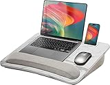 HUANUO Laptop Ständer Bett passend zu 15,6 Zoll Laptop, Laptopkissen mit Anti-Rutsch-Streifen und Aufbewahrungsfunktion für Home Office oder Lernen, als Computer-Laptop-Ständer auf der Couch