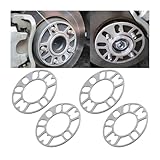 JNNJ 4 Stück Fahrzeugraddistanzscheiben, Raddistanzscheiben Aus Aluminium, Dicke Universal-Radabstandshalter, Spurverbreiterungen Universal Fit Schraubrad(3mm)