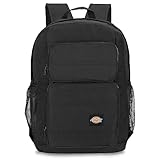 Dickies Tradesman Rucksack, extra großes Fassungsvermögen, Logo, wasserabweisend, lässiger Tagesrucksack für Reisen, passend für 39,6 cm (15,6 Zoll) Notebook, Schwarz, Daypack Rucksäcke