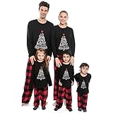 jakloz Weihnachts Pyjama Familie Set, Plaid Weihnachten Schlafanzug Langarm Weihnachtspyjama, Fun-Nachtwäsche Outfits Pyjama für Damen Herren Kinder(Herren,M)