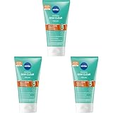 NIVEA Derma Skin Clear Peeling, porenverfeinerndes Peeling für Gesicht und Körper, Gesichtsreinigung mit Salicylsäure & Niacinamid für ein sichtbar verbessertes Hautbild (150 ml) (Packung mit 3)