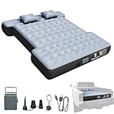 Umbrauto Camping Luftmatratze für 1.8-2.0 m volle Größe LKW-Bett mit wiederaufladbarer eingebauter Pumpe, aufblasbare Pickup-LKW-Luftmatratze für Outdoor-Reisen, Isomatte mit Kissen, Reparaturflicken,